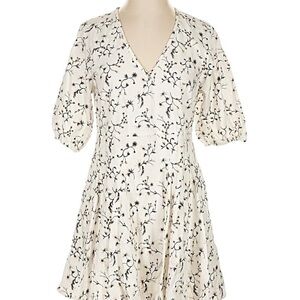 Universal Thread Cream and Black Floral Mini Dress